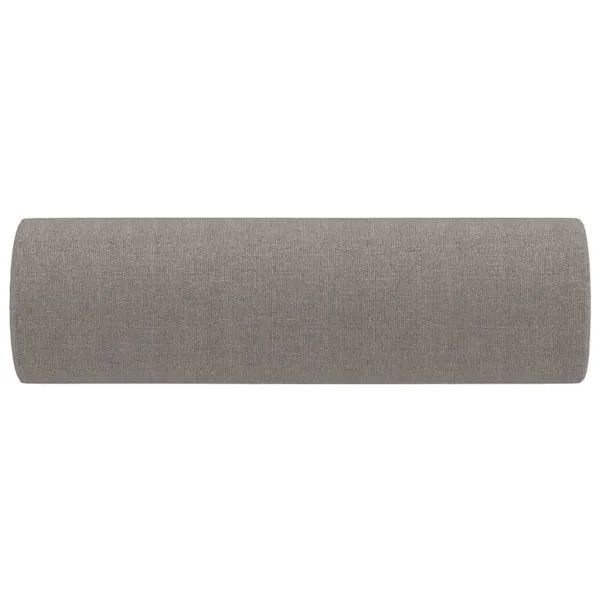 Perne decorative, 2 buc., gri taupe, Ø15×50 cm, textil
