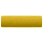 Perne decorative, 2 buc., galben, Ø15×50 cm, catifea