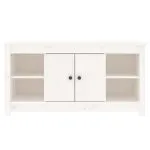 Comodă TV, alb, 103×36,5×52 cm, lemn masiv de pin