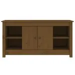 Comodă TV, maro miere, 103×36,5×52 cm, lemn masiv de pin