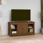 Comodă TV, maro miere, 103×36,5×52 cm, lemn masiv de pin