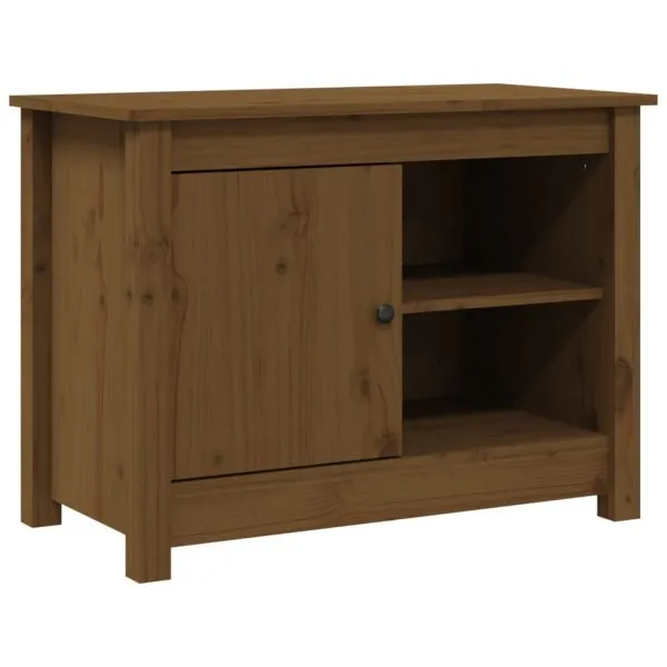 Comodă TV, maro miere, 70×36,5×52 cm, lemn masiv de pin