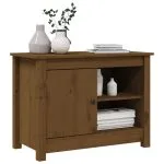 Comodă TV, maro miere, 70×36,5×52 cm, lemn masiv de pin