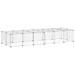 Cușcă animale de companie cu ușă 28 panouri negru 35×35 cm oțel
