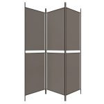 Paravan de cameră cu 3 panouri, antracit, 150 x 180 cm, textil