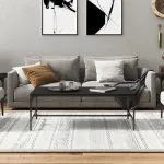 Măsuță de cafea, negru, 100x50x35 cm, lemn prelucrat