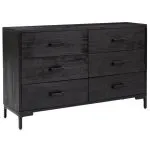 Servantă, negru, 110x35x70 cm, lemn masiv de pin reciclat