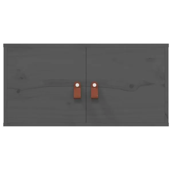 Dulap de perete, gri, 60x30x30 cm, lemn masiv de pin