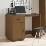 Birou, maro miere, 95x50x75 cm, lemn masiv de pin