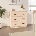 Dulap, 80x40x75 cm, lemn masiv de pin