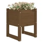 Jardiniere, 2 buc., maro miere, 40x40x52,5cm, lemn masiv de pin