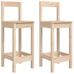 Scaune de bar, 2 buc., 40×41,5×112 cm, lemn masiv de pin