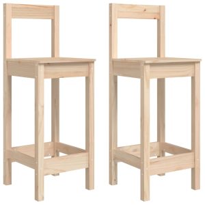 Scaune de bar, 2 buc., 40×41,5×112 cm, lemn masiv de pin