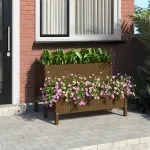 Jardinieră, maro miere, 110x84x75 cm, lemn masiv de pin