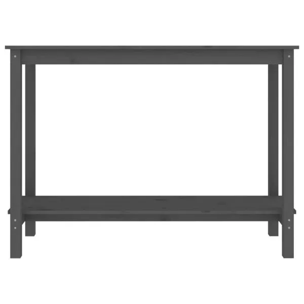 Masă consolă, gri, 110x40x80 cm, lemn masiv de pin