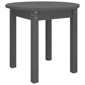 Măsuță de cafea, gri, Ø 45×40 cm, lemn masiv de pin
