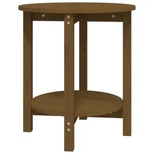 Măsuță de cafea, maro miere, Ø 55×60 cm, lemn masiv de pin
