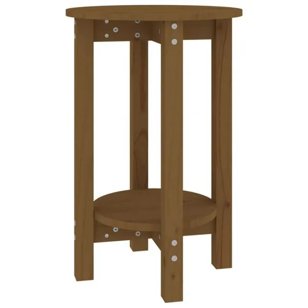 Măsuță de cafea, maro miere, Ø 40×60 cm, lemn masiv de pin