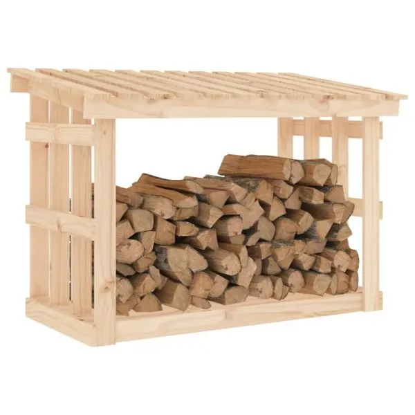 Rastel pentru lemne de foc, 108×64,5×77 cm, lemn masiv pin