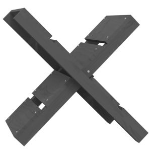 Suport pentru bușteni gri 47×39,5×48 cm lemn masiv de pin