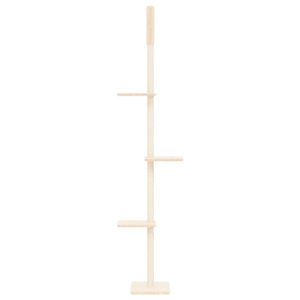Ansamblu pisici din podea până la tavan, crem, 267,5-297,5 cm