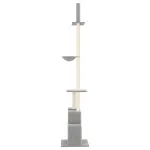 Ansamblu pisici podea până la tavan gri deschis 250,5-276,5 cm