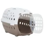 Cutie de transport animale alb și maro 50×34,5×32 cm PP