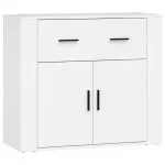 Dulap, alb extralucios, 80x33x70 cm, lemn prelucrat