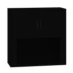 Dulap de perete, negru, 80x33x80 cm, lemn prelucrat