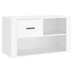 Pantofar, alb, 80x35x45 cm, lemn compozit