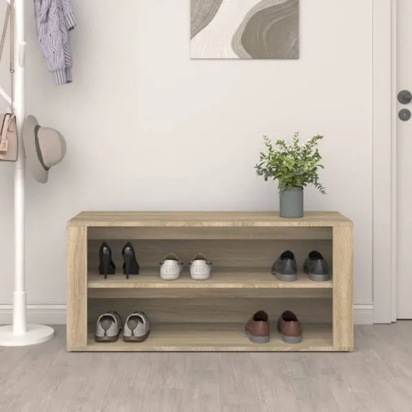Suport pantofi, stejar sonoma, 100x35x45 cm, lemn prelucrat