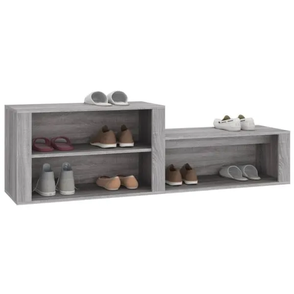 Pantofar, gri sonoma, 150x35x45 cm, lemn prelucrat