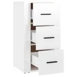 Dulap, alb extralucios, 40x33x70 cm, lemn prelucrat