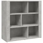 Servantă, gri beton, 80x30x80 cm, lemn prelucrat