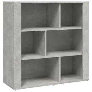 Servantă, gri beton, 80x30x80 cm, lemn prelucrat
