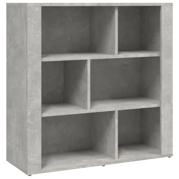 Servantă, gri beton, 80x30x80 cm, lemn prelucrat
