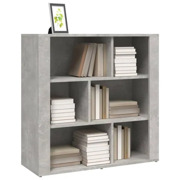 Servantă, gri beton, 80x30x80 cm, lemn prelucrat
