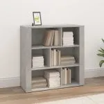 Servantă, gri beton, 80x30x80 cm, lemn prelucrat