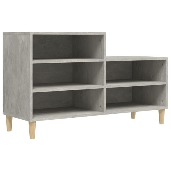 Pantofar, gri beton, 102x36x60 cm, lemn prelucrat