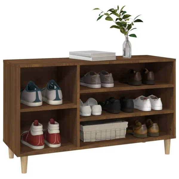 Pantofar, stejar maro, 102x36x60 cm, lemn prelucrat