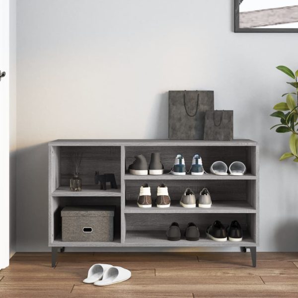 Pantofar, gri sonoma, 102x36x60 cm, lemn prelucrat