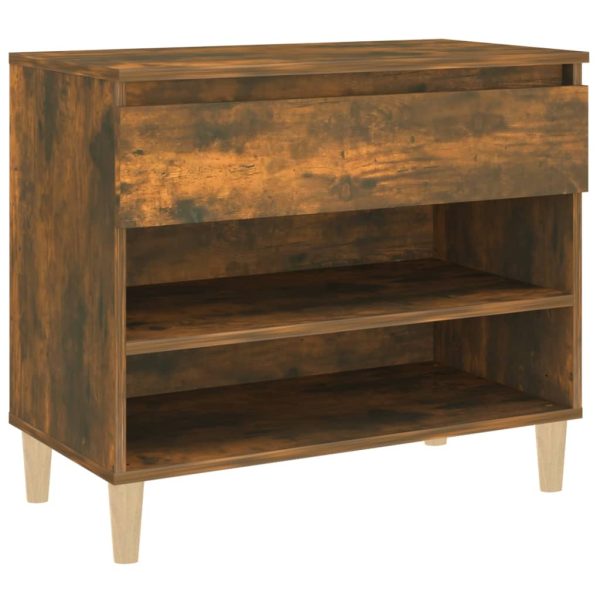 Pantofar, stejar fumuriu, 70x36x60 cm, lemn prelucrat
