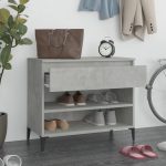 Pantofar, gri beton, 70x36x60 cm, lemn prelucrat