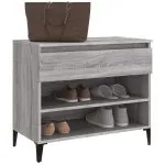 Pantofar, gri sonoma, 70x36x60 cm, lemn prelucrat