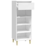 Pantofar, alb, 40x36x105 cm, lemn compozit