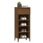Pantofar, stejar maro, 40x36x105 cm, lemn prelucrat