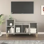 Comodă TV, gri beton, 100x35x55 cm, lemn prelucrat