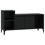 Comodă TV, negru, 100x35x55 cm, lemn prelucrat