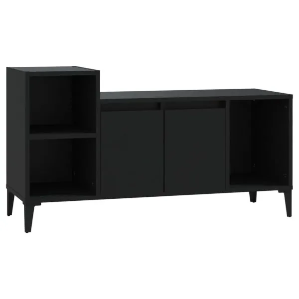 Comodă TV, negru, 100x35x55 cm, lemn prelucrat