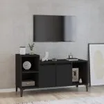Comodă TV, negru, 100x35x55 cm, lemn prelucrat